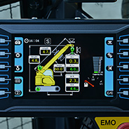 Grue à chenilles MAEDA Limiteur de moment programmable (écran tactile)