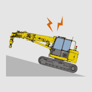 Grue à chenilles MAEDA schéma de l'alarme d'inclinaison 