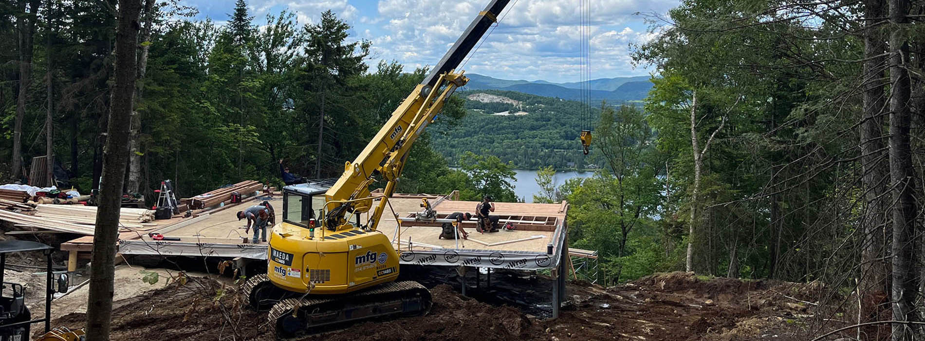 Grue à chenille MAEDA pour la zone forestière et de construction